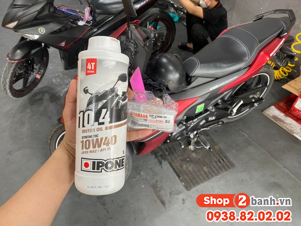 Exciter 135 thay nhớt ipone 104 10w40 chạy bốc máy không - 2