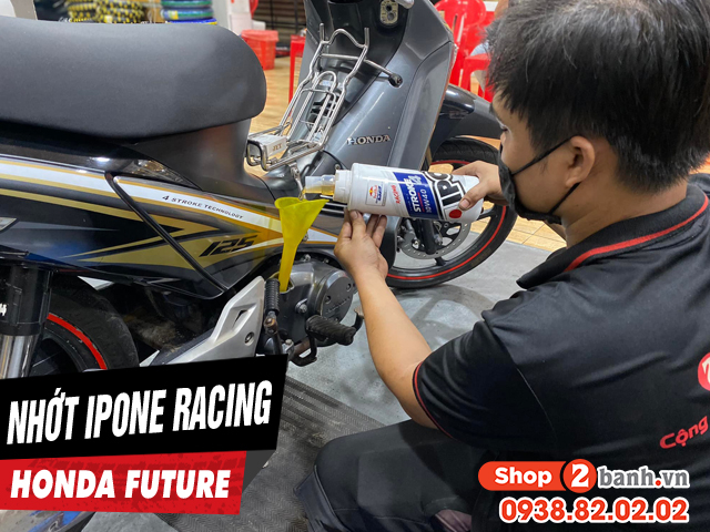 Future thay nhớt ipone stroke 4 racing 10w40 chạy bốc máy không - 1