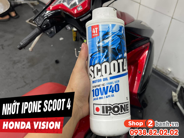 Thay nhớt ipone scoot 4 10w40 cho honda vision đi xa có tốt không - 1