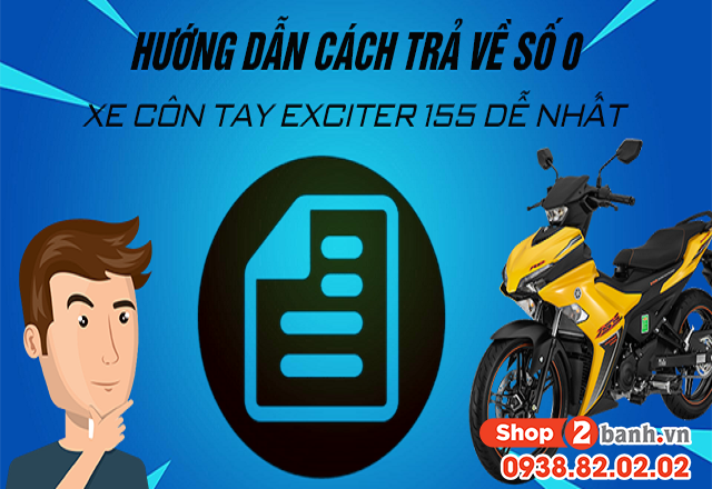 Hướng dẫn cách trả về số 0 xe côn tay exciter 155 dễ nhất - 1