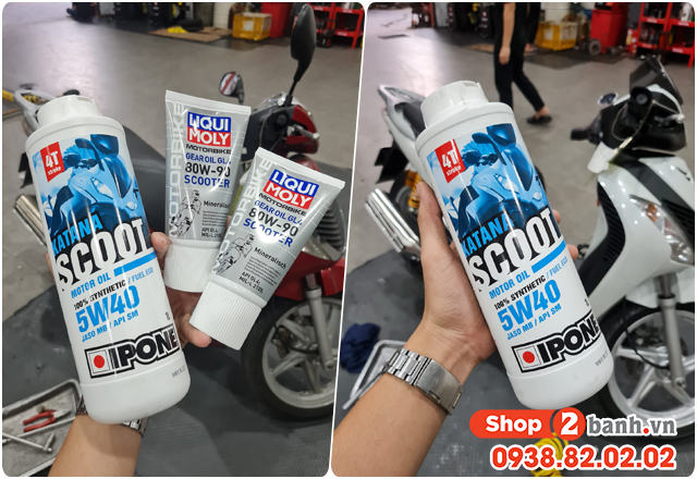 Honda sh ý thay nhớt ipone katana scoot 5w40 chạy có tốt không - 2