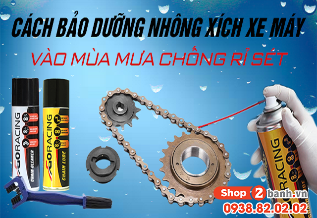 Cách bảo dưỡng nhông xích xe máy vào mùa mưa chống rỉ sét - 1