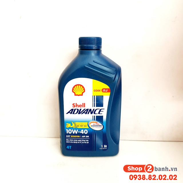 Shell advance ax7 scooter 10w40 1l - 2