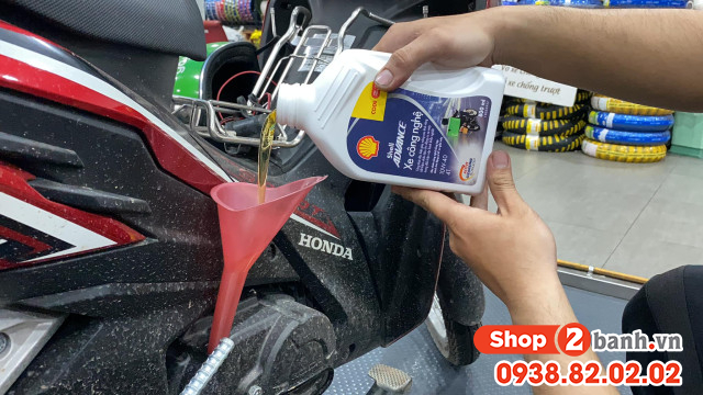 Nhớt shell advance xe công nghệ motorcycle 10w40 08l - 4