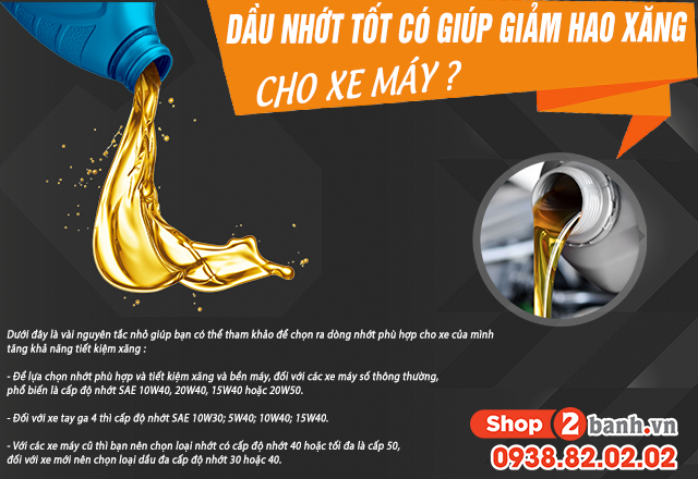 Dầu nhớt tốt có giúp giảm hao xăng cho xe máy - 3