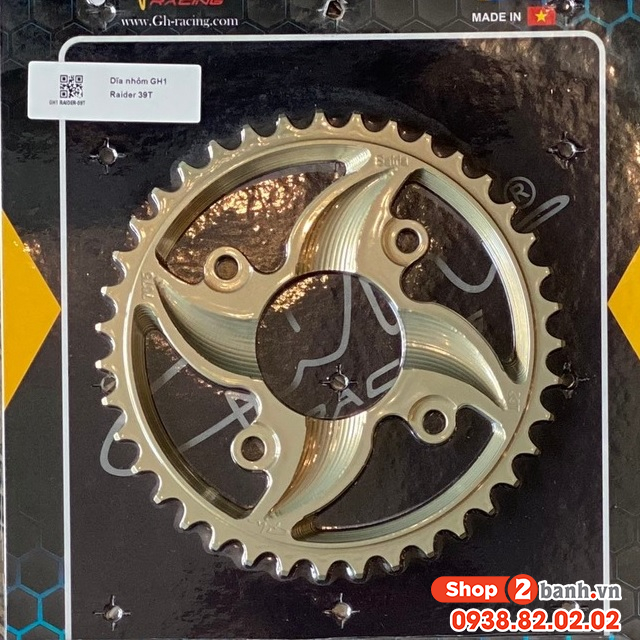 Dĩa nhôm 7075 xịn 39t cho raider fi satria fi - 2
