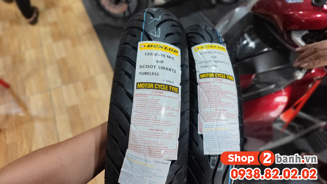 Lốp dunlop scootsmart 2 cho sh 150i bám đường tốt không giá bao nhiêu - 3