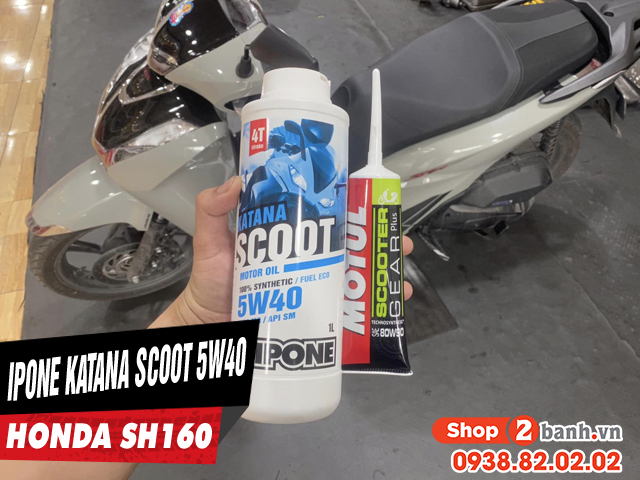 Sh160i thay nhớt ipone katana scoot 5w40 đi xa có bền máy không - 1