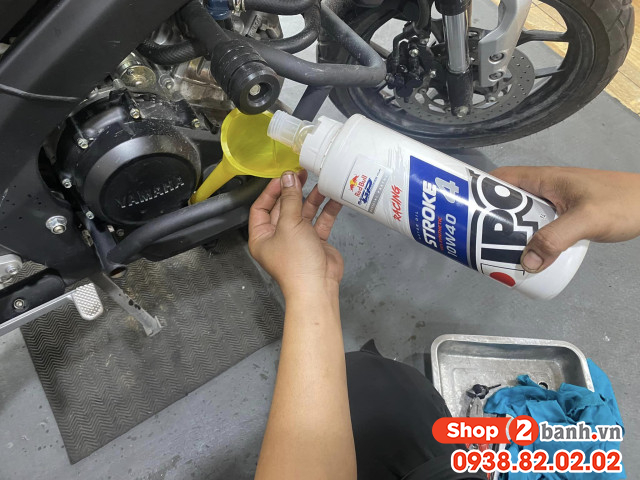 Yamaha xs155r thay nhớt ipone stroke 4 racing 10w40 đi xa có mát máy không - 3