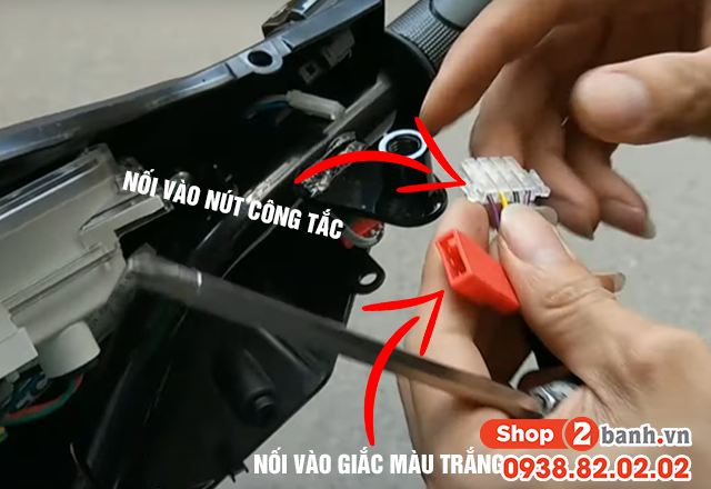 Cách lắp thêm công tắc bật tắt đèn xe máy honda blade 2025 - 4