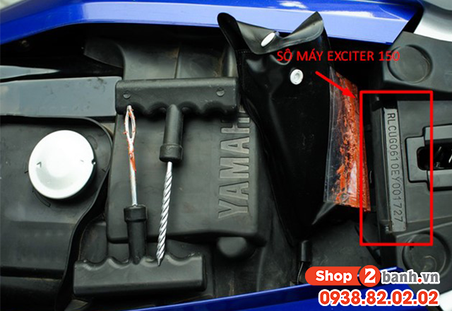 Cách xem số khung số máy xe exciter 150 nằm ở đâu - 2