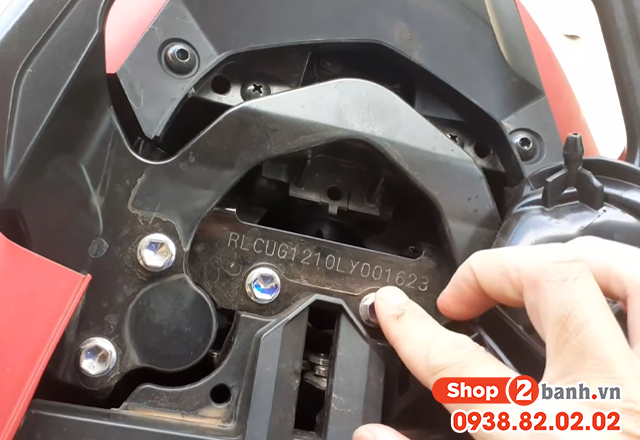 Cách xem số khung số máy xe exciter 155 nằm ở đâu - 2