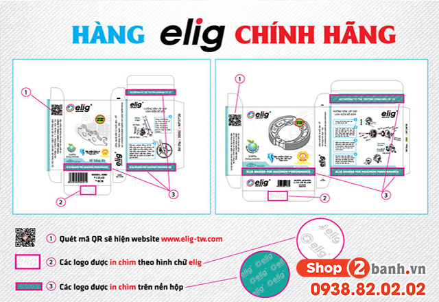Cách phân biệt bố thắng elig chính hãng và hàng giả - 3