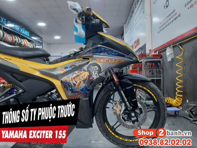 Phuộc trước exciter 155 có đường kính ty phuộc là bao nhiêu - 1