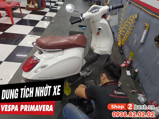Dung tích nhớt xe vespa primavera bao nhiêu ml thay nhớt loại nào tốt nhất - 1