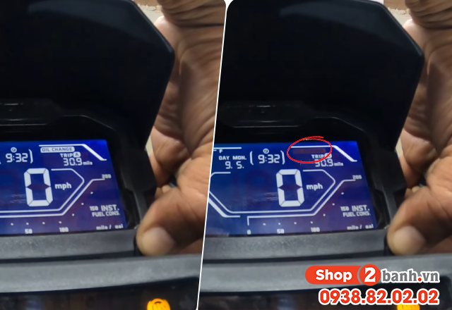 Hướng dẫn cách tắt đèn báo nhớt oil change trên xe adv 150-160 - 2