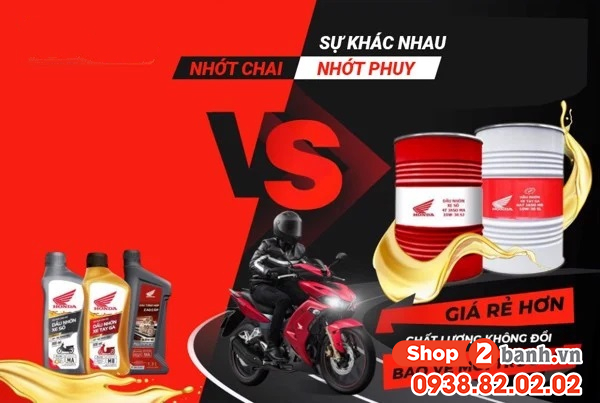 Nhớt chai có thực sự tốt hơn nhớt phuy khi thay cho xe máy honda - 1