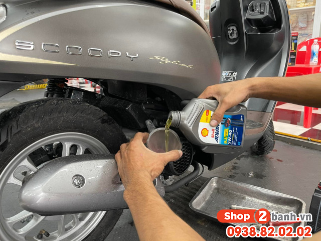 Xe tay ga honda scoopy 110 đi bao lâu thì nên thay nhớt - 4