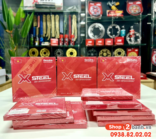 Bộ nhông sên dĩa x1r cho exciter 135 114l vàng - 2