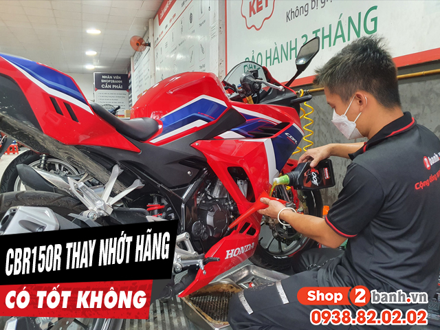 Xe mô tô cbr150r có nên thay nhớt hãng honda không - 1