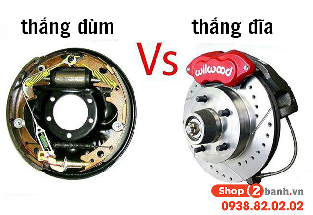 Thắng đùm và thắng đĩa trên xe máy loại nào tốt hơn - 1