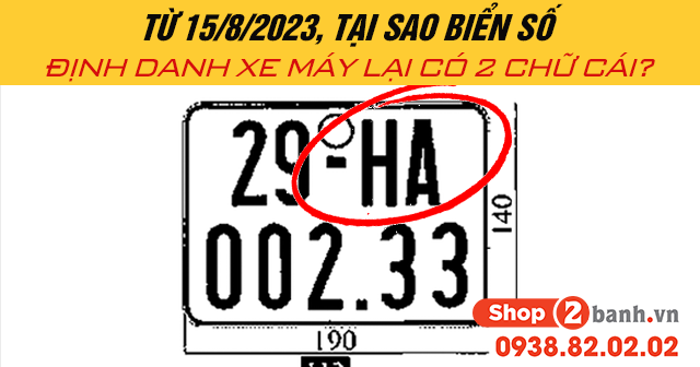 Từ năm 2024, tại sao biển số định danh xe máy lại có 2 chữ cái?