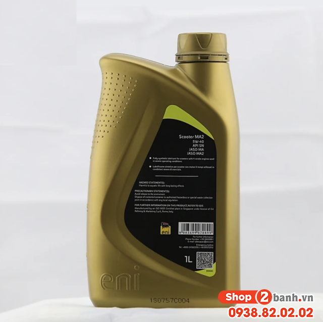 Nhớt eni i-ride scooter ma2 5w40 1l - 2
