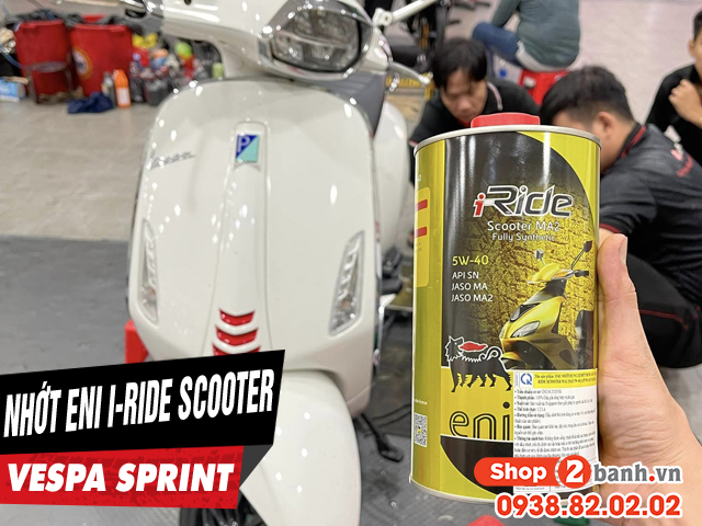 Thay nhớt eni i-ride scooter 5w40 cho vespa sprint có phù hợp không - 1