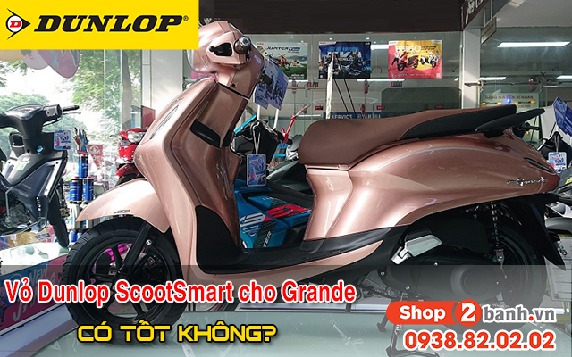 Xe grande thay vỏ dunlop scootsmart có bám đường tốt không - 1