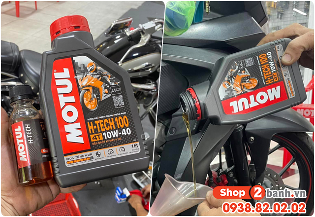 Vespa gtv 300 thay nhớt motul h-tech 100 10w40 có được không - 3