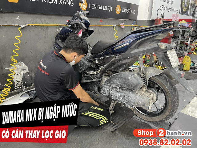 Xe yamaha nvx chạy qua vùng ngập nước có cần phải thay lọc gió - 1