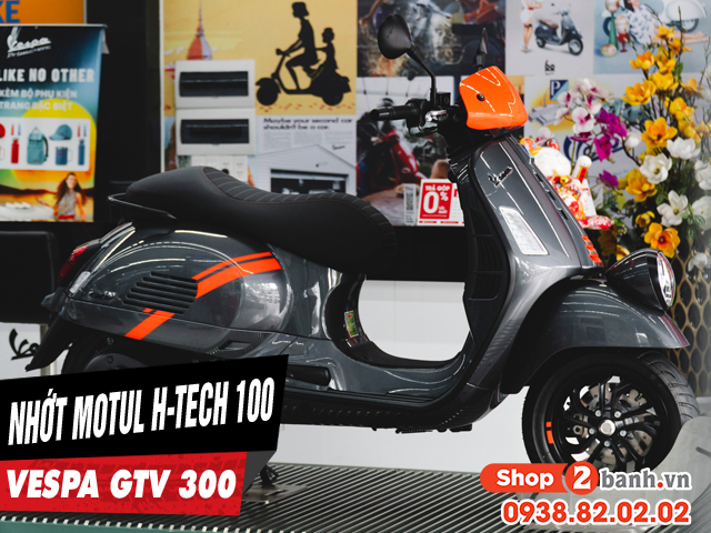 Vespa gtv 300 thay nhớt motul h-tech 100 10w40 có được không - 1