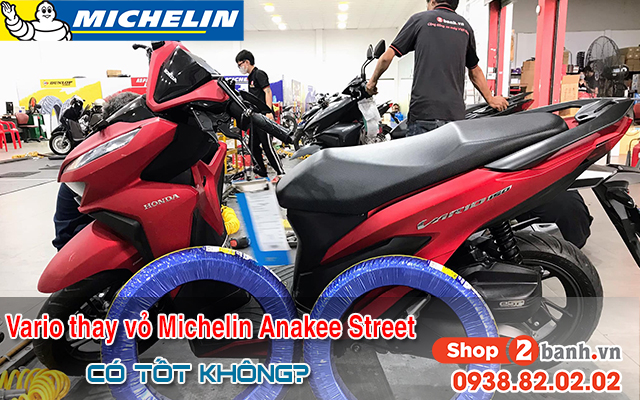 Vario 150 thay vỏ michelin anakee street có bám đường tốt không - 1