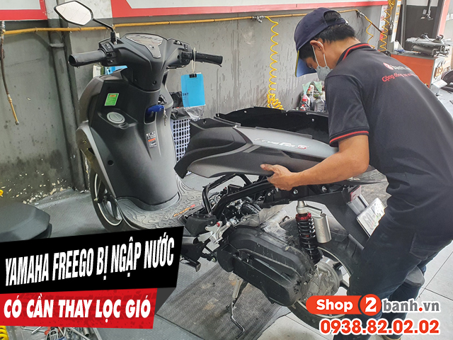 Xe yamaha freego s chạy qua vùng ngập nước có cần phải thay lọc gió - 1