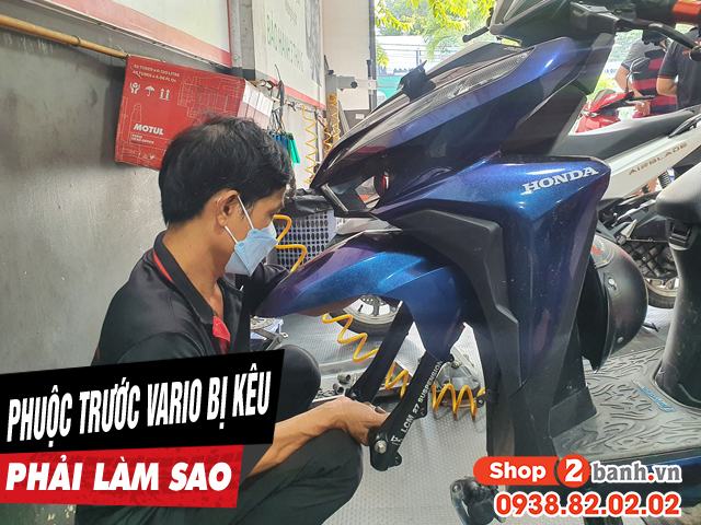 Phuộc trước xe vario kêu cụp cụp khi chạy qua đường xóc phải làm sao - 1