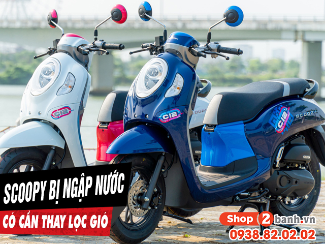 Xe honda scoopy chạy qua vùng ngập nước có cần phải thay lọc gió - 1