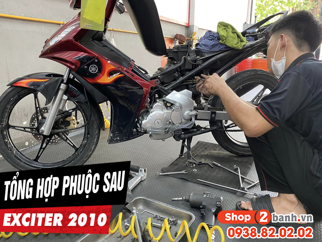 Tổng hợp phuộc sau xe exciter 2010 4 số nhún êm đẹp mới nhất 2025 - 1