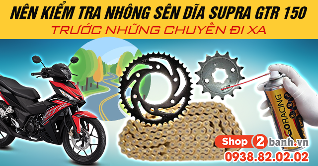 Nên kiểm tra nhông sên dĩa supra gtr 150 trước những chuyến đi xa - 1