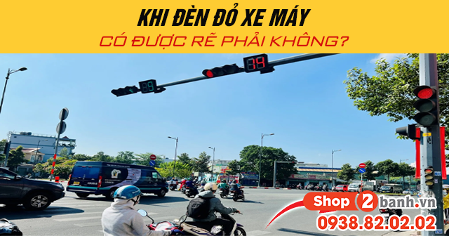 Khi đèn đỏ xe máy có được rẽ phải không - 1