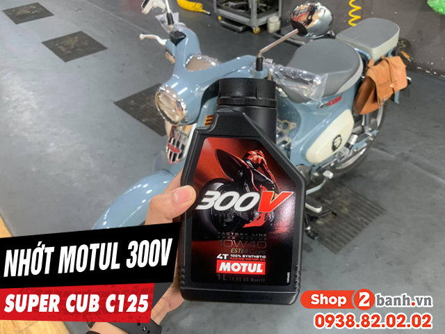 Thay nhớt motul 300v 10w40 cho xe super cub c125 chạy có êm máy không - 1