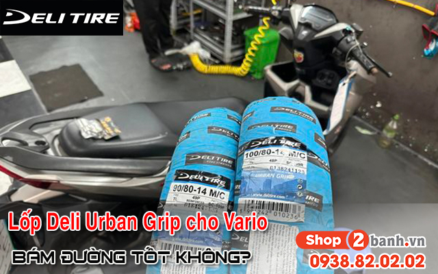 Xe vario 160 thay vỏ deli urban grip có bám đường tốt không - 1