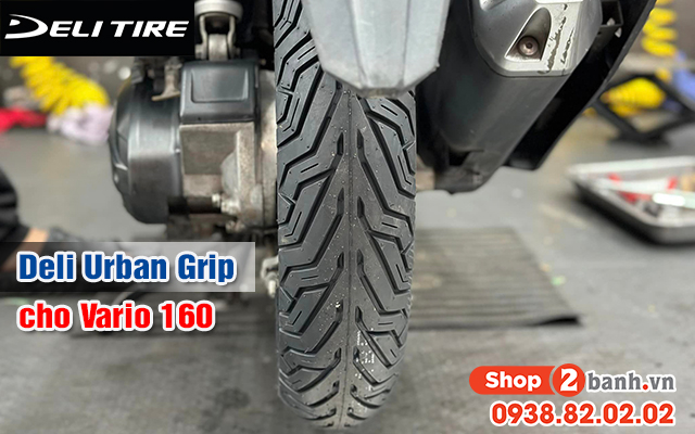 Xe vario 160 thay vỏ deli urban grip có bám đường tốt không - 3