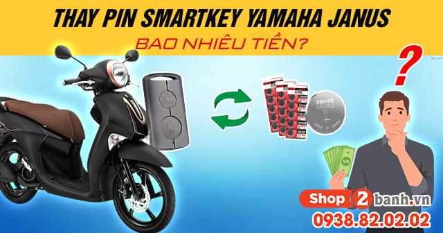Thay pin chìa khóa smartkey yamaha janus bao nhiêu tiền - 1