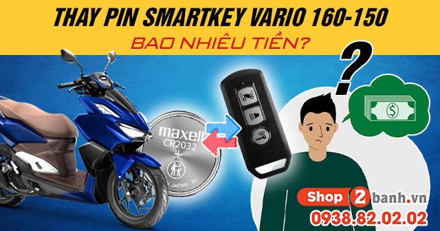 Thay pin chìa khóa smartkey vario 160-150 bao nhiêu tiền - 1