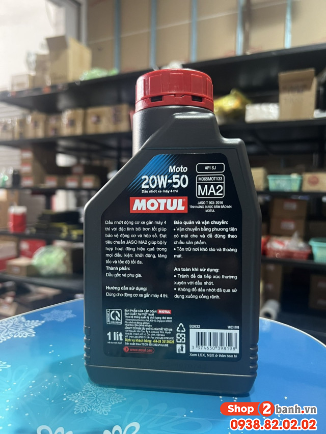 Nhớt motul moto 20w50 1l - 2