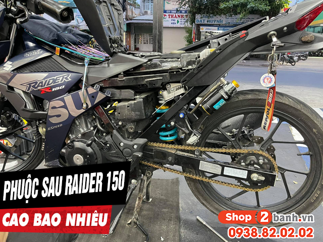 Thông số phuộc sau raider 150 cao bao nhiêu thay loại nào tốt - 1