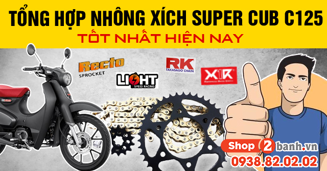 Tổng hợp nhông xích cho super cub c125 tốt nhất hiện nay - 1