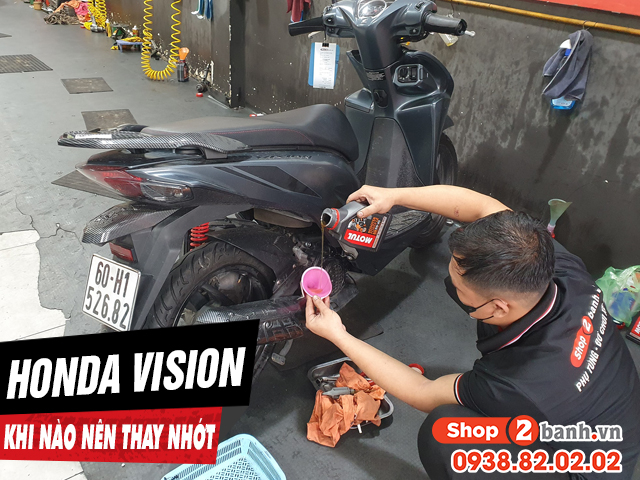 Xe tay ga honda vision mới mua chạy bao nhiêu km thì nên thay nhớt - 1