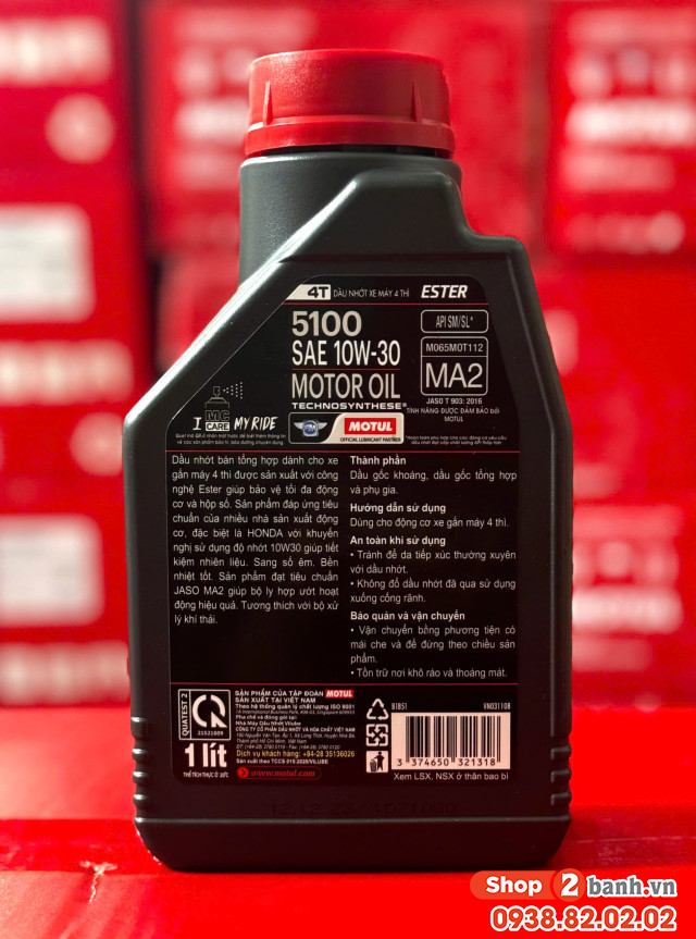 Nhớt motul 5100 4t 10w30 1l - 3