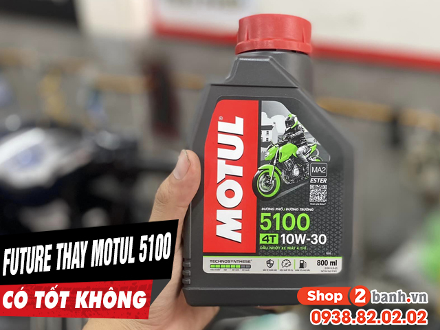 Honda future led thay nhớt motul 5100 10w30 đi phố có tốt không - 1
